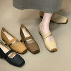 Damen elegante Ballerinas mit verstellbarem Riemen R&B