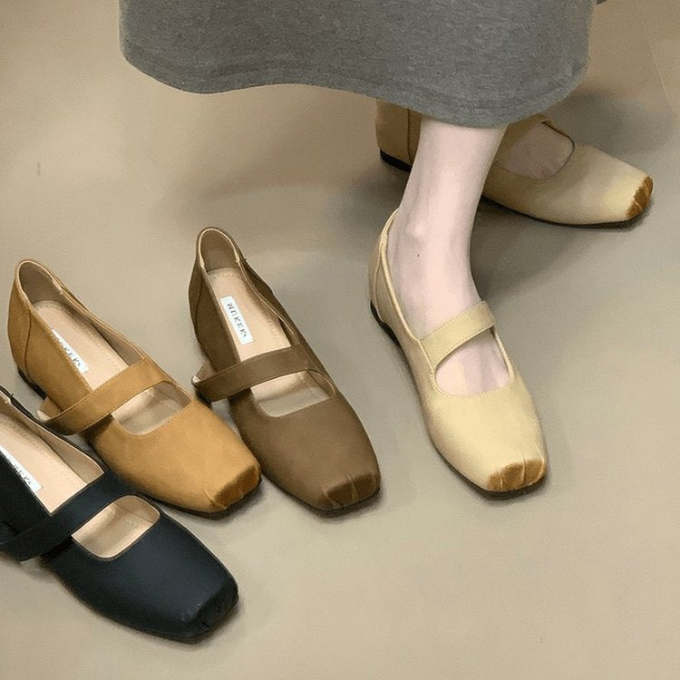 Damen elegante Ballerinas mit verstellbarem Riemen R&B
