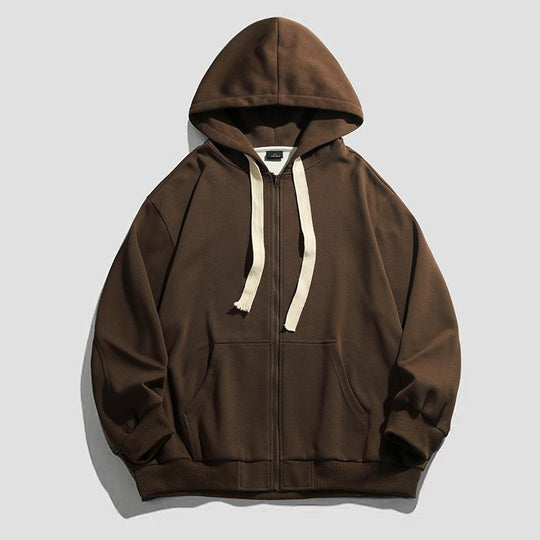 Damen warme Kapuzenjacke mit durchgehendem Reißverschluss und großzügigen Taschen R&B