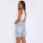 Damen asymmetrisches Spitzenoberteil mit funkelndem Ringdetail R&B