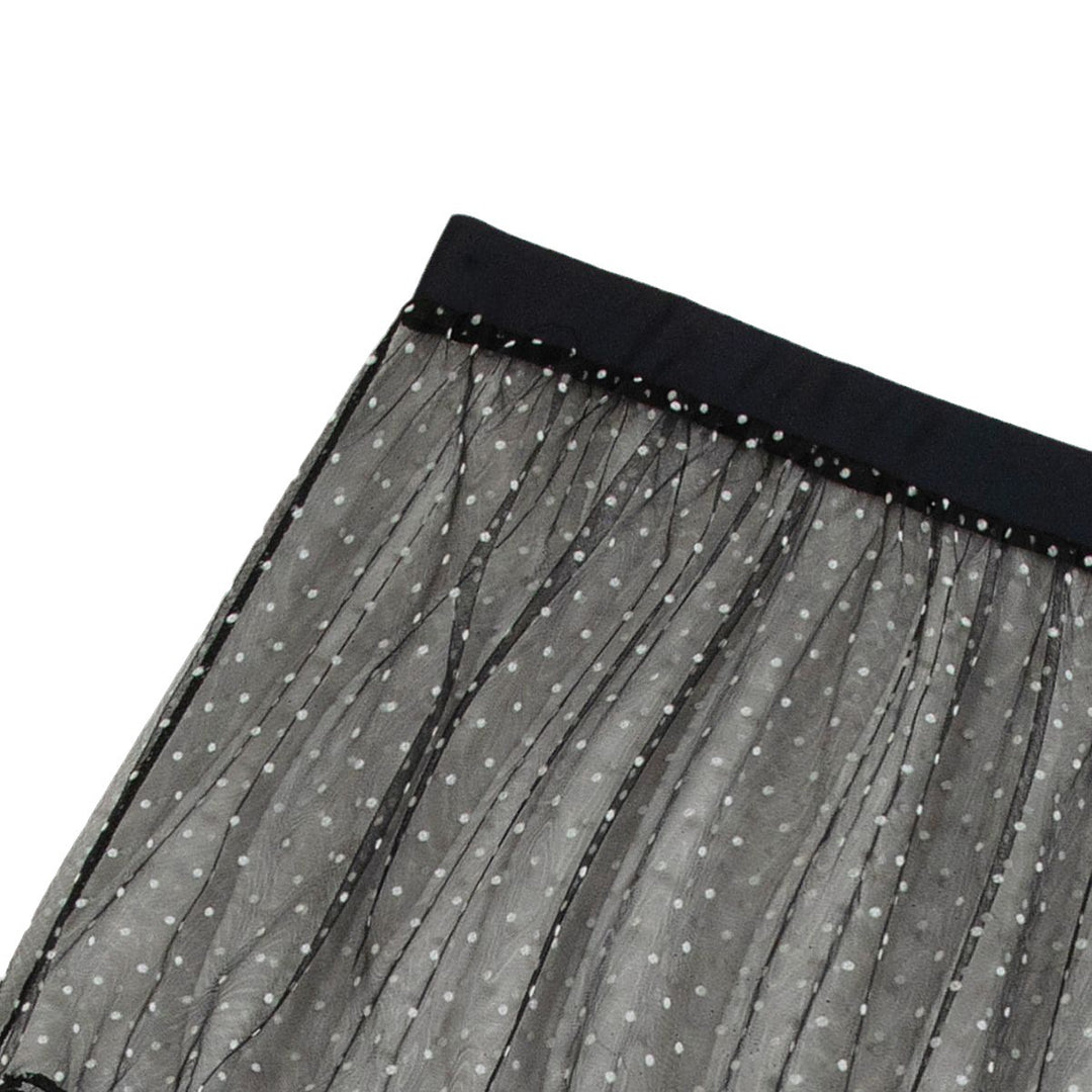Damen transparenter Strandrock mit Punkten R&B