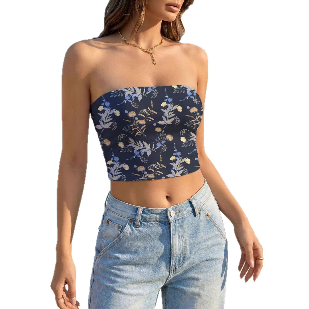 Damen Bandeau-Top mit lebhaftem Blumendesign R&B