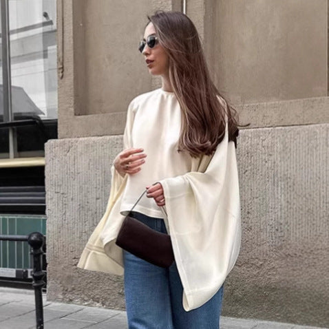 Damen Oversized Sweatshirt mit weitem Schnitt und eleganten Ärmeln R&B