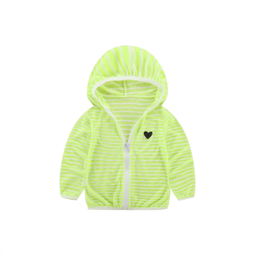 Unisex nan leichte gestreifte Kapuzenjacke mit Reißverschluss für Babys und Kleinkinder R&B