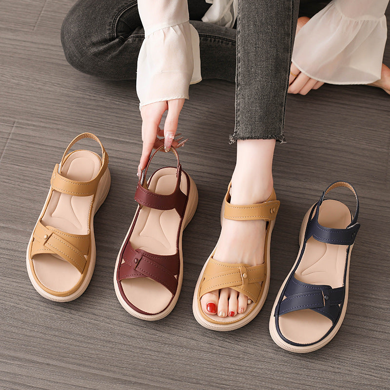Damen Komfortable Sandalen mit verstellbaren Riemen und gepolstertem Fußbett