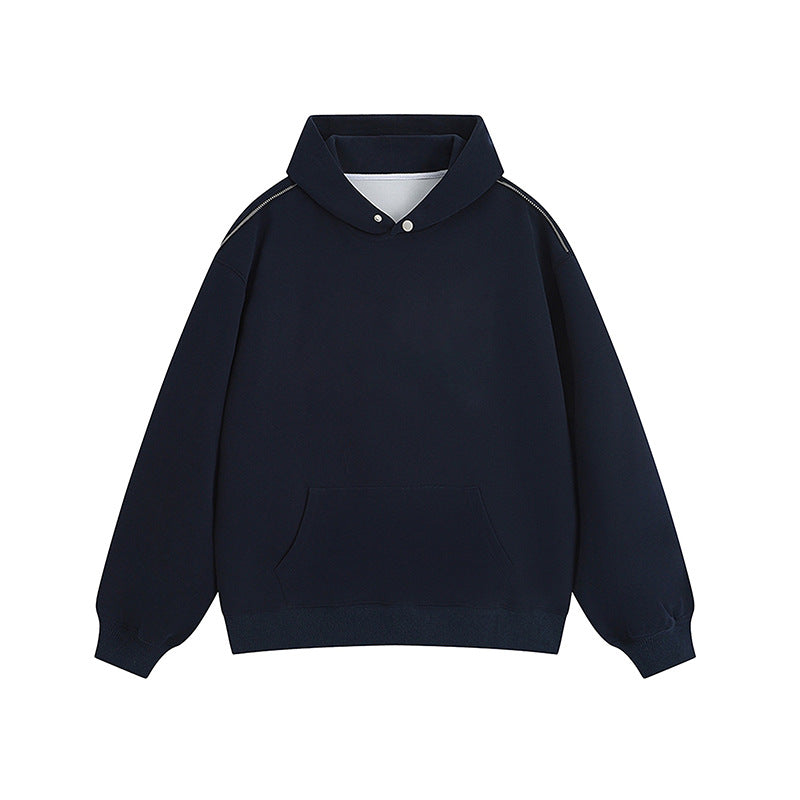 Damen Kapuzenpullover mit praktischen Druckknöpfen und Kängurutasche R&B