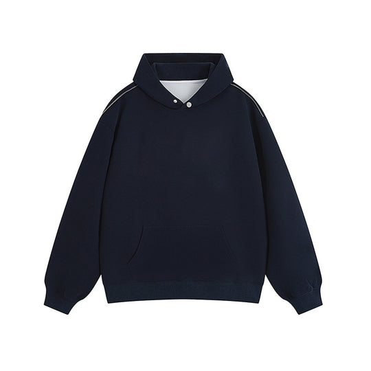 Damen Kapuzenpullover mit praktischen Druckknöpfen und Kängurutasche R&B