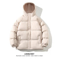 Herren gesteppte Winterjacke mit hohem Kragen und seitlichen Taschen