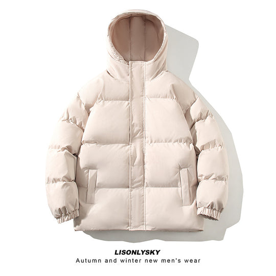 Herren gesteppte Winterjacke mit hohem Kragen und seitlichen Taschen R&B