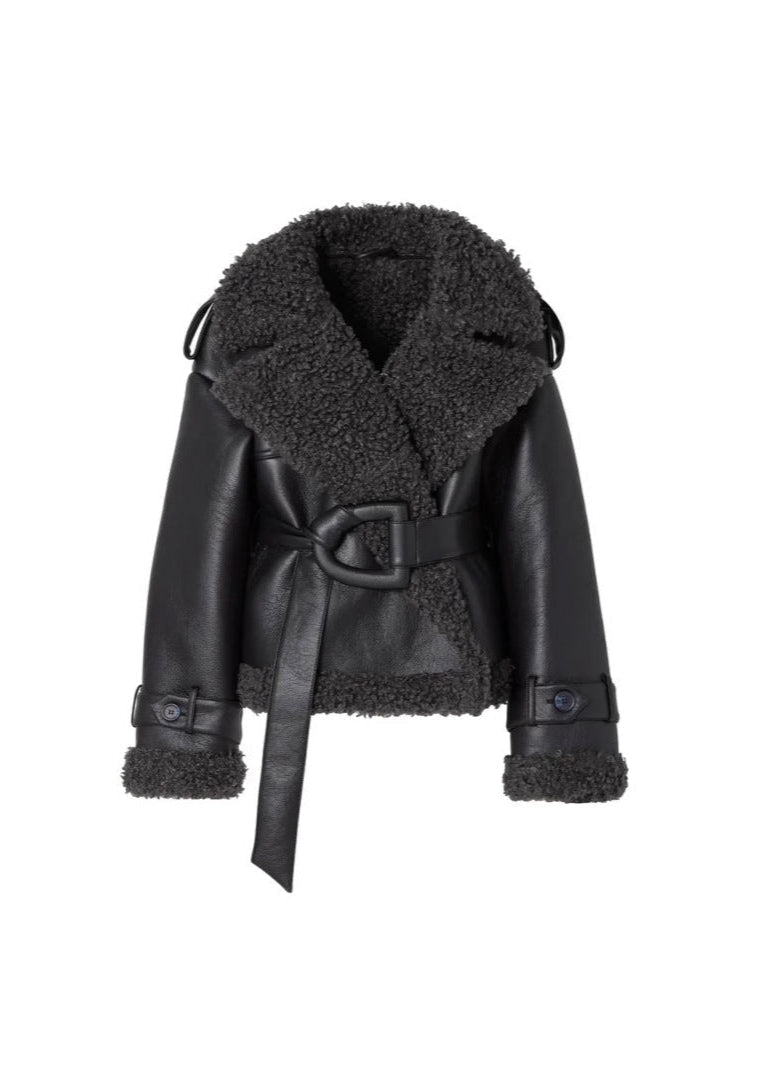 R&B | Shearling-futtered Pilotjacke