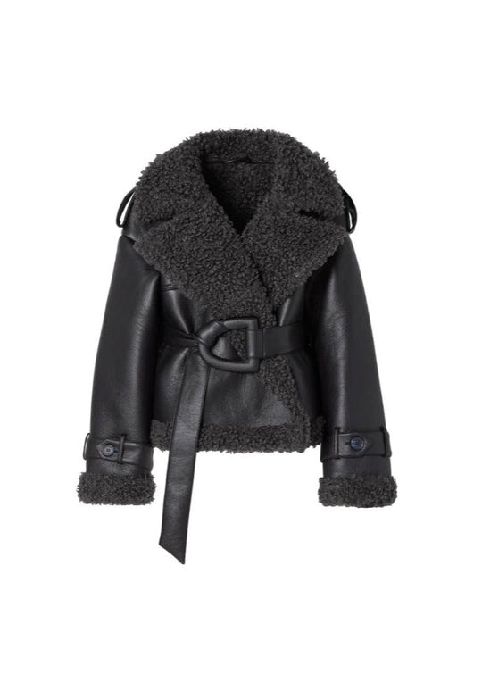 R&B | Shearling-futtered Pilotjacke