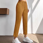 Damen elegante chino Hose mit taillierter Passform EB