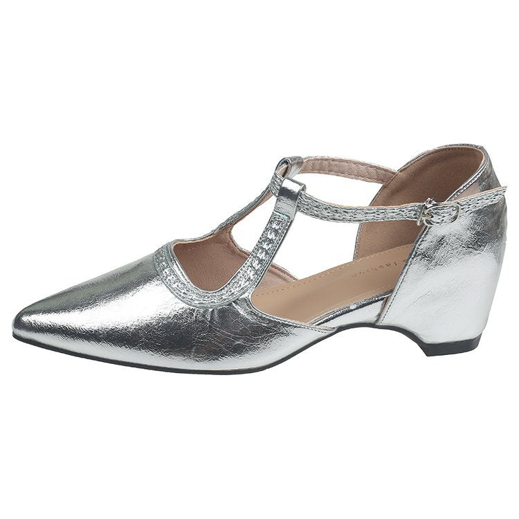 Damen elegante Slingback-Pumps mit spitzem Design und modischem Schnallenverschluss R&B