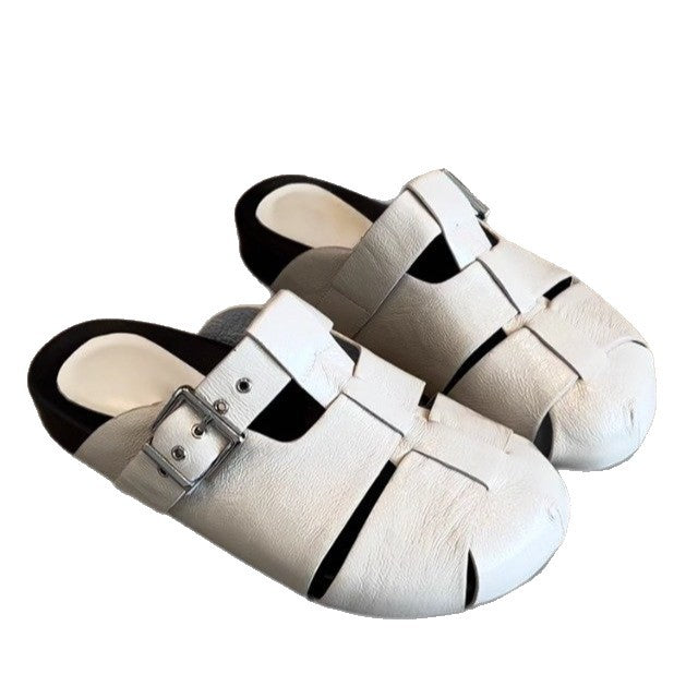 Damen Komfortable Clogs mit modischem Schnallenverschluss R&B