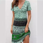 Damen Sommerkleid mit V-Ausschnitt R&B