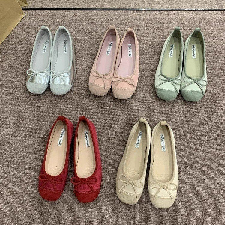 Damen Ballerinas mit zierlichem Schleifenakzent und weichem Innenfutter R&B