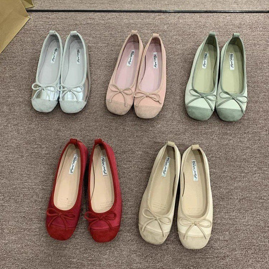 Damen Ballerinas mit zierlichem Schleifenakzent und weichem Innenfutter R&B