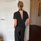 Damen Cropped Oberteil mit hochgeschlossenem Kragen und voluminösen Ärmeln R&B