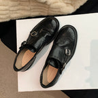Damen modische Mokassins mit eleganter Schnallenapplikation R&B