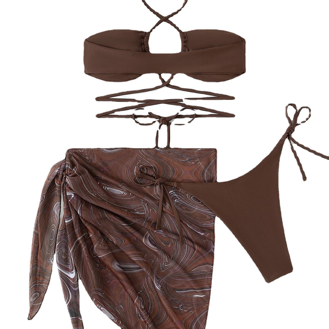 Damen Triangel-Bikini mit raffiniertem Wickeldesign R&B