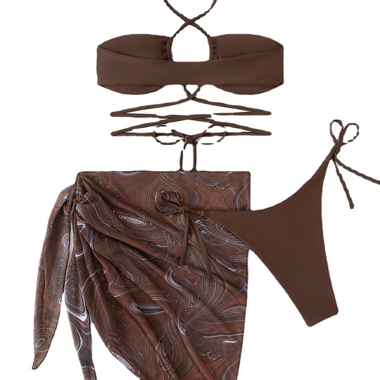 Damen Triangel-Bikini mit raffiniertem Wickeldesign R&B