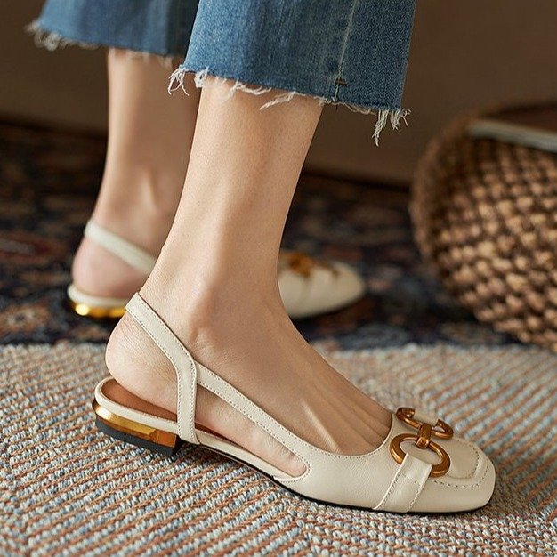 Damen Slingback-Ballerinas mit elegantem Schnallen-Detail und modischem Fußbett R&B