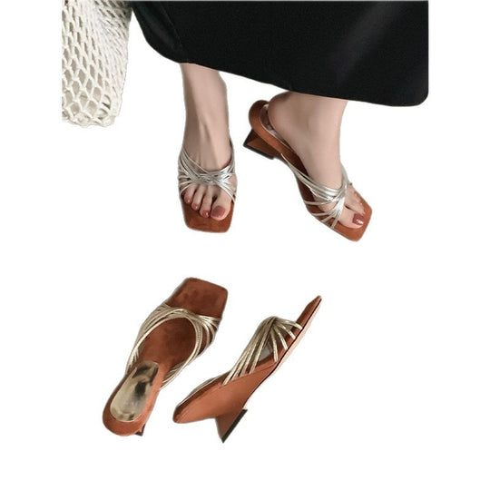 Damen flache Mokassins mit elegantem Riemendesign R&B