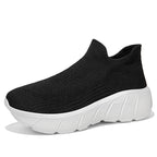 Damen Sportliche Strick-Sneaker mit stoßdämpfender Sohle und atmungsaktivem Obermaterial