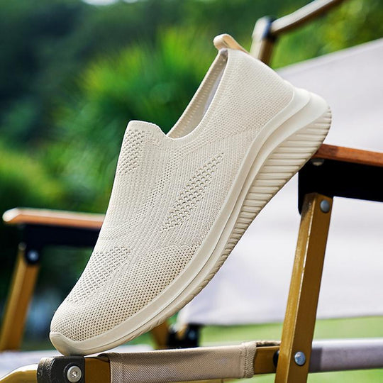 Damen Slip-On Sport Sneakers mit atmungsaktiver Stricktechnologie R&B