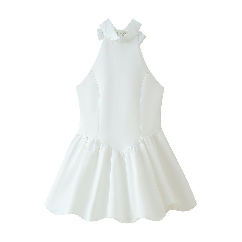 Damen Trägerloses Sommerkleid mit verspieltem Rüschensaum R&B