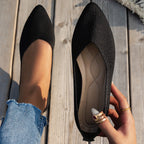 Damen Ballerinas mit kreativem Hahnentrittmuster und flexiblem Fußbett R&B