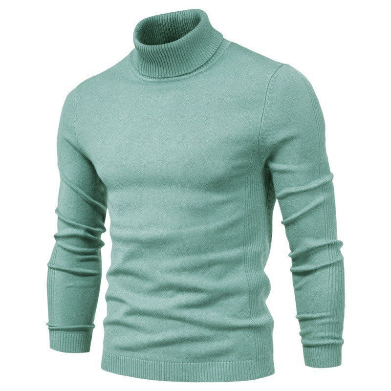 Herren modischer Rollkragenpullover aus feiner Merinowolle R&B