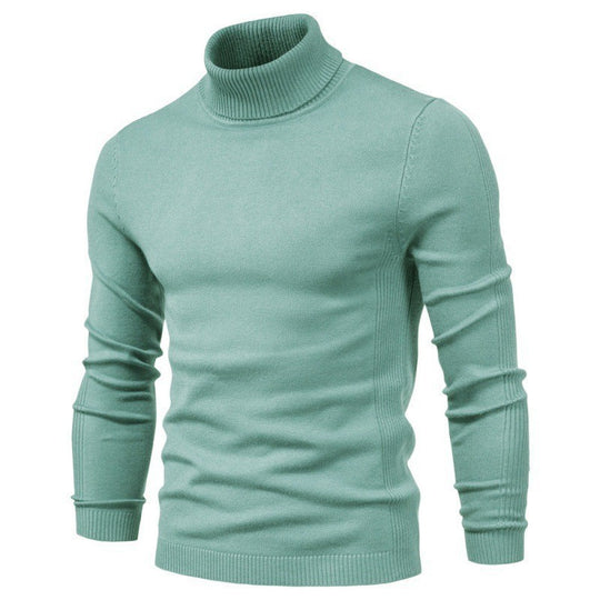 Herren modischer Rollkragenpullover aus feiner Merinowolle R&B