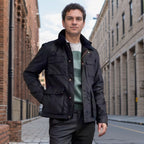 Herren funktionale Sportjacke mit praktischen Taschen und hochschließendem Kragen R&B