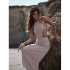 Damen Elegantes Wickelkleid mit cut-out Details und figurschmeichelndem Schnitt R&B