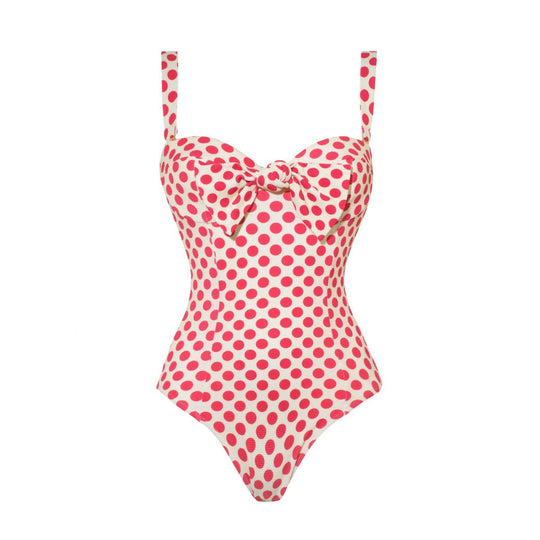 Damen Bikiniset mit herzförmigen Mustern und Rüschenrock R&B
