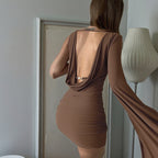 Damen Elegantes Minikleid mit asymmetrischem Schnitt und raffiniertem Rüschendetail R&B