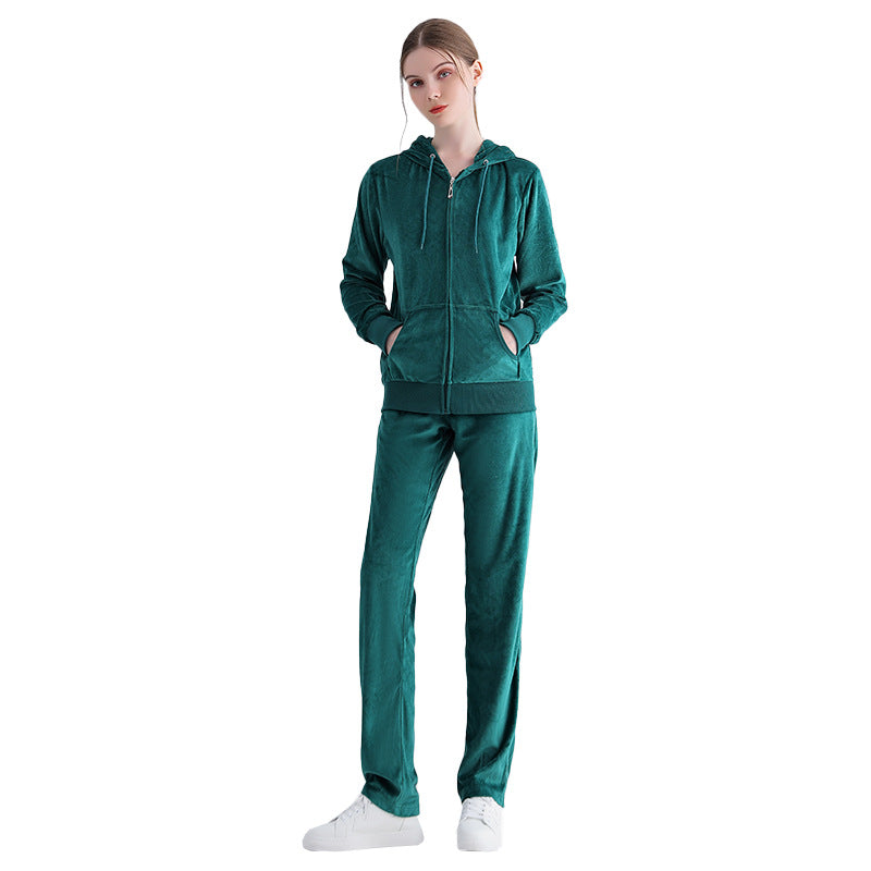Damen Sportlicher Jogginganzug mit Kapuze R&B