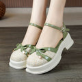 Damen Trendige Slingback Sandalen mit eleganter Schleifenapplikation