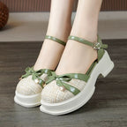 Damen Trendige Slingback Sandalen mit eleganter Schleifenapplikation