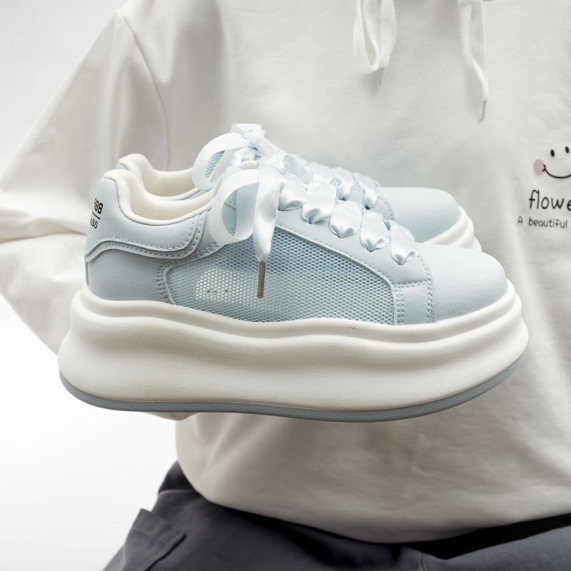 Damen Sportliche Plattform Sneakers mit atmungsaktivem Mesh-Obermaterial und rutschfester Sohle R&B