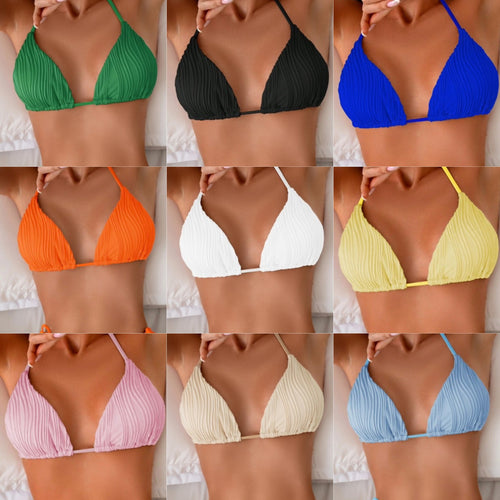 Damen Triangel-Bikini mit raffiniertem Rippendesign R&B