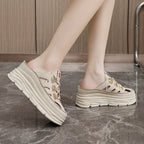 Damen Chunky Slip-On Sneakers mit funkelnden Akzenten und bequemer Dämpfung R&B