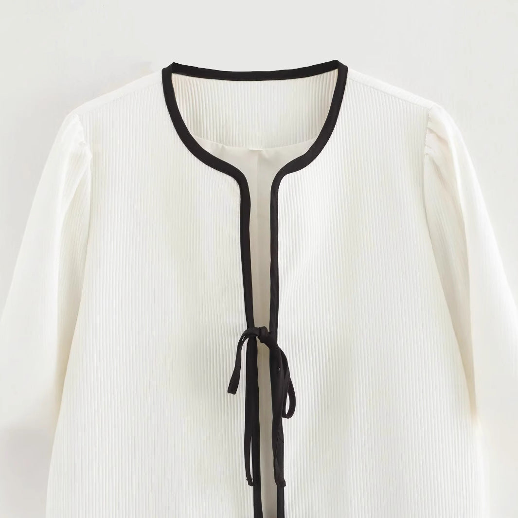 Damen lässige Arbeitsjacke mit praktischer Knopfdetail und modischen Taschen R&B