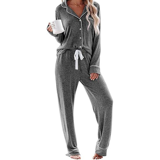 Damen Schlafanzug-Set aus weichem, atmungsaktivem Material R&B