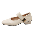 Damen elegante Mary Jane Ballerinas mit modischer Schnalle und komfortablem Fußbett R&B