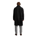 Herren eleganter Lammfellmantel mit strukturiertem Obermaterial und praktischem Verschluss R&B