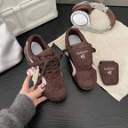 Damen Sportliche Sneakers mit praktischem Klettverschluss und eleganter Wildleder-Optik R&B