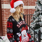 Damen Strickpullover mit auffälligem Weihnachtsmotiv R&B