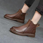 Damen Modische Stiefeletten mit elegantem Reißverschluss und rutschfester Sohle R&B